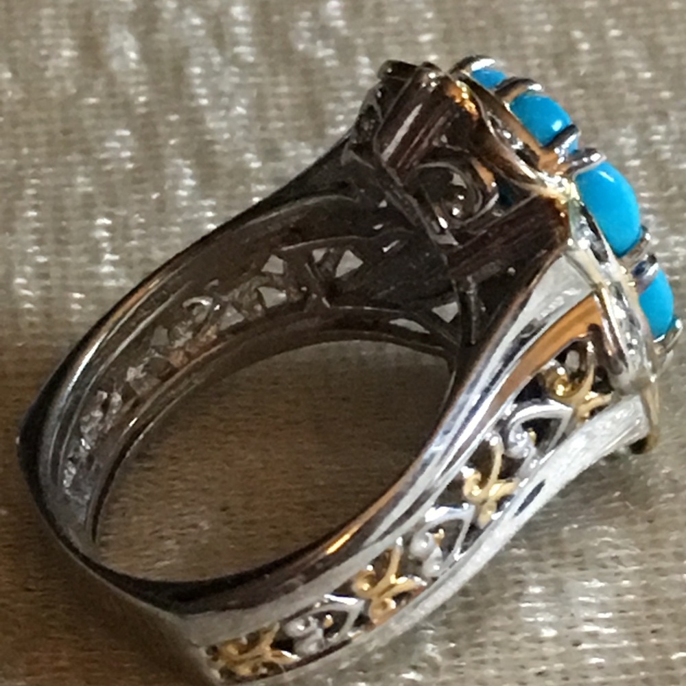 Turquoise Cluster Ring - Picture 4 of 4
